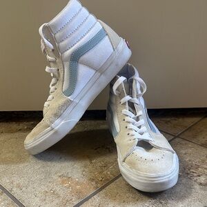 Vans High-Top Sneakers with Light Blue Accent
